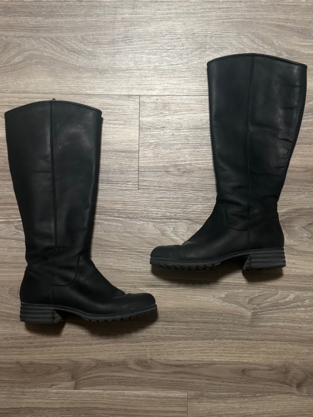 Clarks Black Leather Riding Boot Knee High Size 6
